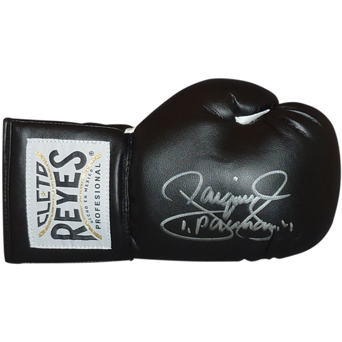 Manny Pacquiao Autographed Team Pacquiao (Black) Boxing Glove w/ Pacman - Beckett