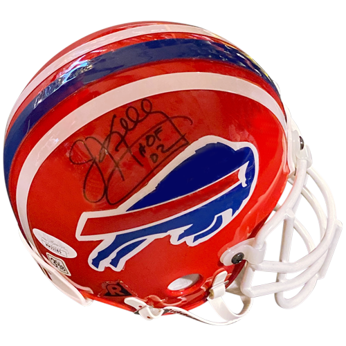 Jim Kelly Autographed Buffalo Bills Mini Helmet w/ HOF 02