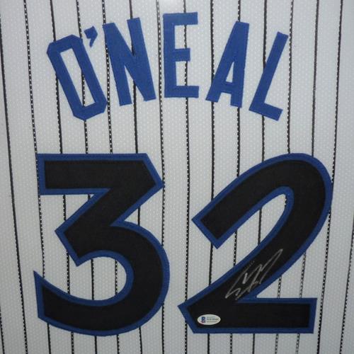 Shaquille O'Neal Autographed Orlando Magic (White Pinstripe #32