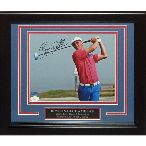 Bryson DeChambeau Autographed Deluxe Framed Golf 8x10 Photo - JSA