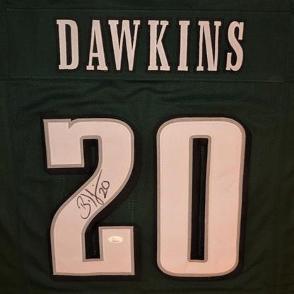 Brian Dawkins Autographed Philadelphia (Green #20) Custom Jersey - JSA