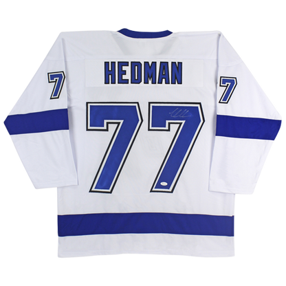 Victor Hedman Autographed Tampa Bay (White #77) Custom Jersey - JSA