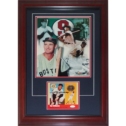 Ted Williams Autographed Boston Red Sox Legends of Baseball Silver Coin Cachet Deluxe Framed with Collage 11x14 Photo - JSA