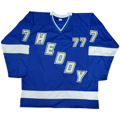 Victor Hedman Autographed Tampa Bay (Blue #77) Custom Jersey - JSA