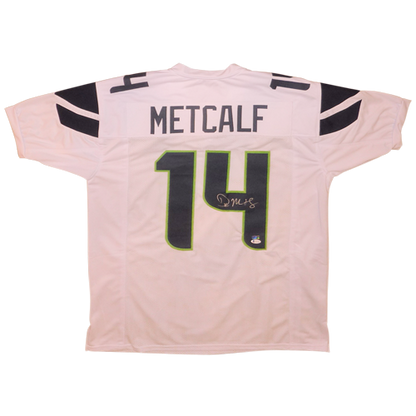 D.K. Metcalf Autographed Seattle (White #14) Custom Jersey - Beckett