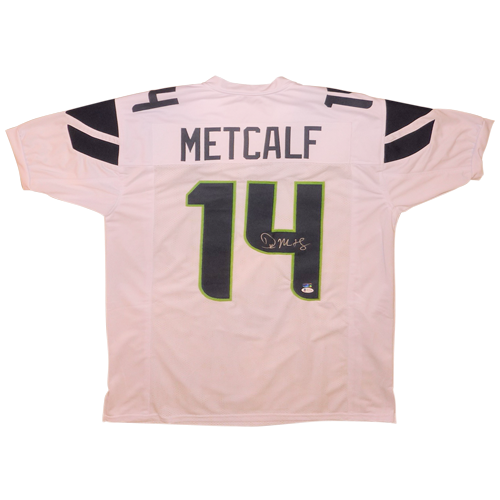D.K. Metcalf Autographed Seattle (White #14) Custom Jersey - Beckett