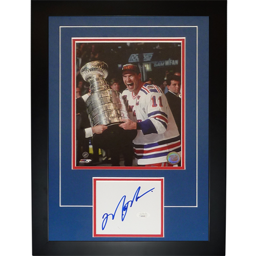Mark Messier Autographed New York Rangers (Stanley Cup) Signature Series Frame - JSA