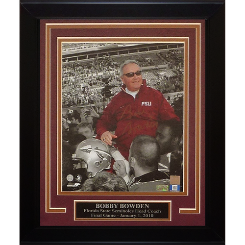 Bobby Bowden Autographed Florida State FSU Seminoles (Last Game Spotlight) Framed 8x10 Photo