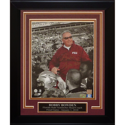 Bobby Bowden Autographed Florida State FSU Seminoles (Last Game Spotlight) Framed 8x10 Photo