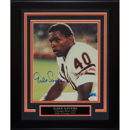 Gale Sayers Autographed Chicago Bears Framed 8x10 Photo - JSA