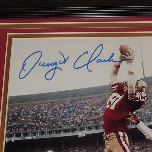 Dwight Clark Autographed San Francisco 49ers (The Catch) Framed 8x10 Photo