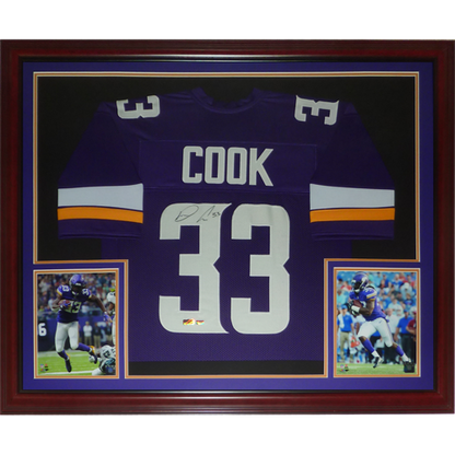 Dalvin Cook Autographed Minnesota Vikings (Purple #33) Deluxe