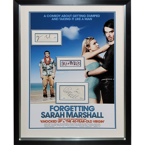 Forgetting Sarah Marshall 16x24 Movie Poster Deluxe Framed with Kristen Bell, Jason Segal And Russell Brand Autographs - JSA