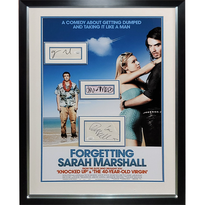 Forgetting Sarah Marshall 16x24 Movie Poster Deluxe Framed with Kristen Bell, Jason Segal And Russell Brand Autographs - JSA