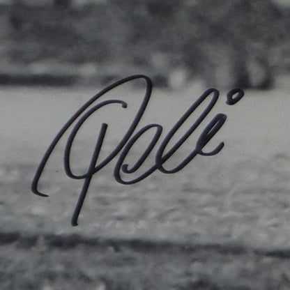 Pele Autographed Brazil Soccer (Bicycle Kick Spotlight) Deluxe Framed 16x20 Photo - PSADNA