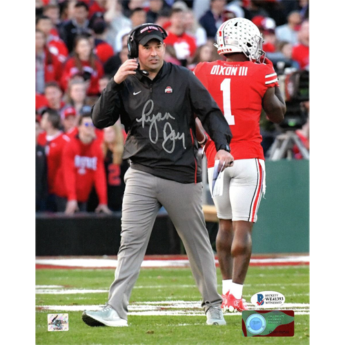 Ryan Day Autographed Ohio State Buckeyes (Black Jacket) 8x10 Photo - Beckett