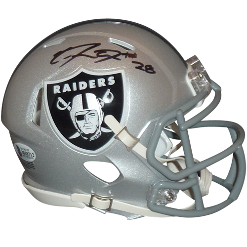 Josh Jacobs Autographed Las Vegas Raiders Mini Helmet - Beckett