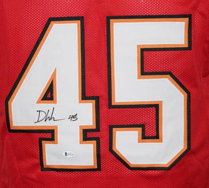 Devin White Autographed Tampa Bay (Red #45) Custom Jersey - Beckett
