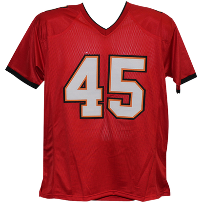 Devin White Autographed Tampa Bay (Red #45) Custom Jersey - Beckett