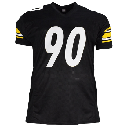 T.J. Watt Autographed Pittsburgh (Black #90) Custom Jersey - Beckett