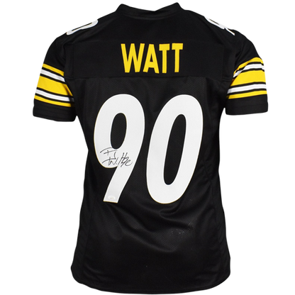 T.J. Watt Autographed Pittsburgh (Black #90) Custom Jersey - Beckett