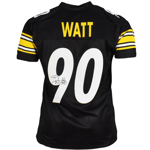 T.J. Watt Autographed Pittsburgh (Black #90) Custom Jersey - Beckett
