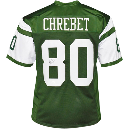 Wayne Chrebet Autographed New York (Green #80) Custom Jersey - JSA