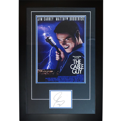 Cable Guy 11x17 Movie Poster Deluxe Framed with Jim Carrey Autograph - JSA