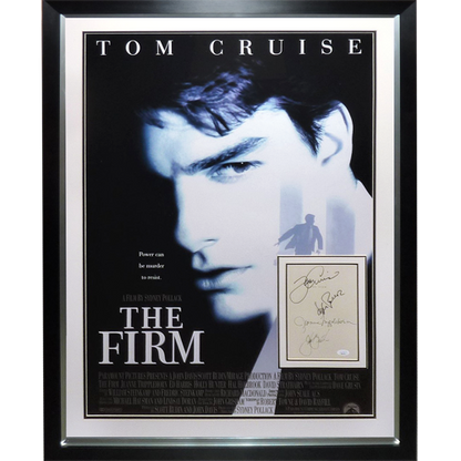 The Firm Full-Size Movie Poster Deluxe Framed with Tom Cruise And Cast Autographs - JSA