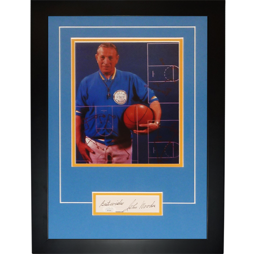 John Wooden Autographed UCLA Bruins Signature Series Frame - JSA