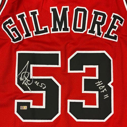 Artis Gilmore Autographed Chicago (Red #53) Custom Jersey w/ HOF 11 - JSA