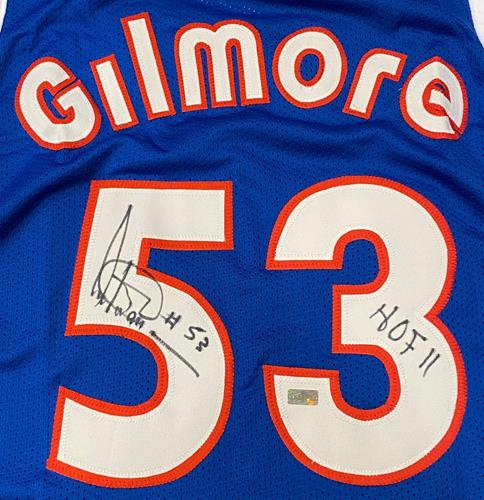 Artis Gilmore Autographed Kentucky Colonels ABA (Blue #53) Custom Jersey w/ HOF 11 - JSA
