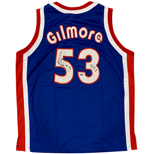 Artis Gilmore Autographed Kentucky Colonels ABA (Blue #53) Custom Jersey w/ HOF 11 - JSA