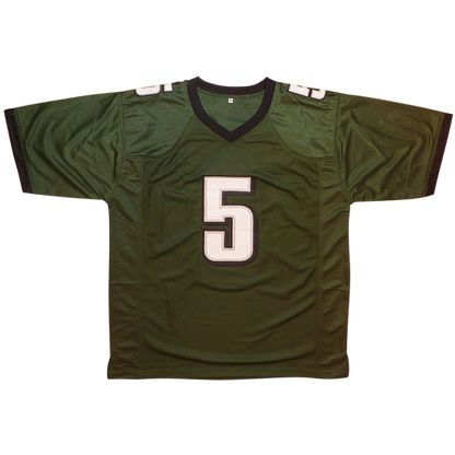 Donovan McNabb Autographed Philadelphia (Green #5) Custom Jersey - JSA