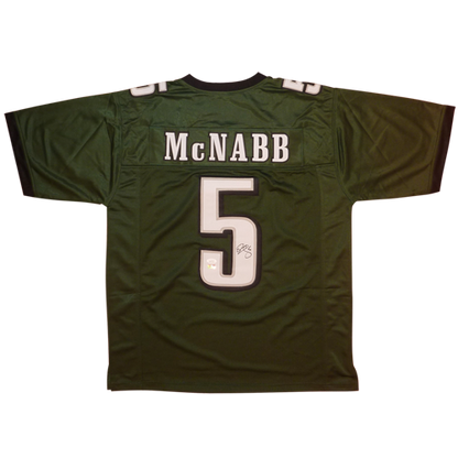 Donovan McNabb Autographed Philadelphia (Green #5) Custom Jersey - JSA