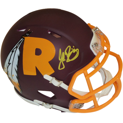 John Riggins Autographed Washington Football Team (AMP Alternate) Mini Helmet - Beckett