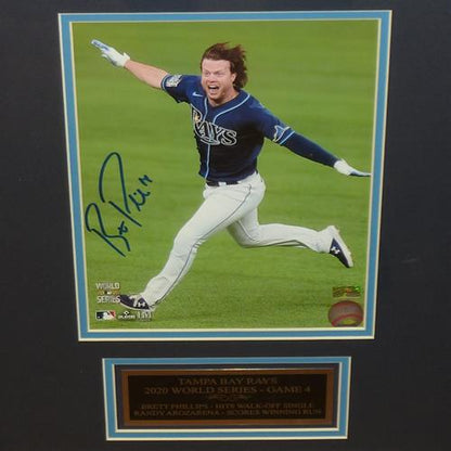 Brett Phillips And Randy Arozarena Autographed Tampa Bay Rays (2020 World Series Game 6) Deluxe Framed Double 8x10 Photo Piece - JSA