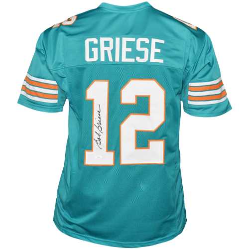 Bob Griese Autographed Miami (Teal #12) Custom Jersey - JSA