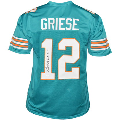 Bob Griese Autographed Miami (Teal #12) Custom Jersey - JSA