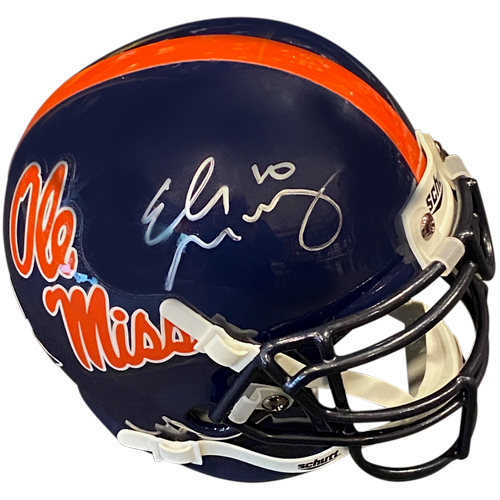 Eli Manning Autographed Ole Miss Rebels Mini Helmet - JSA