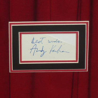 Man On The Moon Full-Size Movie Poster Deluxe Framed with Andy Kaufman and Jim Carrey Autographs - JSA