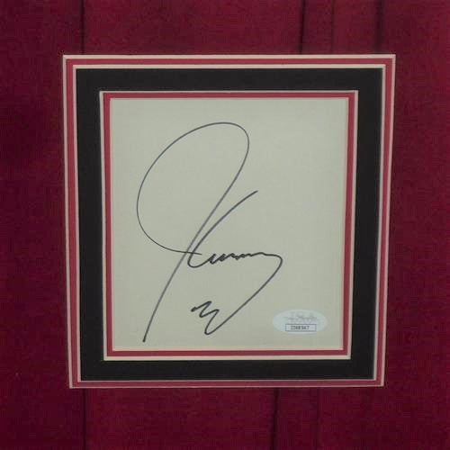Man On The Moon Full-Size Movie Poster Deluxe Framed with Andy Kaufman and Jim Carrey Autographs - JSA