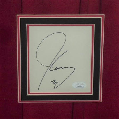 Man On The Moon Full-Size Movie Poster Deluxe Framed with Andy Kaufman and Jim Carrey Autographs - JSA