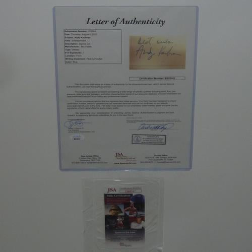 Man On The Moon Full-Size Movie Poster Deluxe Framed with Andy Kaufman and Jim Carrey Autographs - JSA