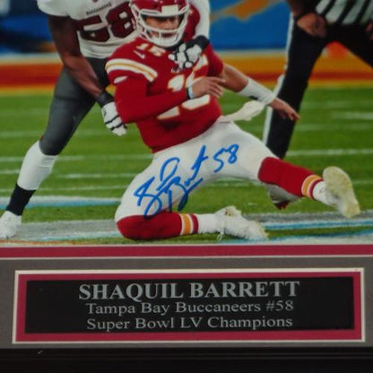 Shaquil Barrett Autographed Tampa Bay Buccaneers (SB LV) Framed 8x10 Photo - JSA
