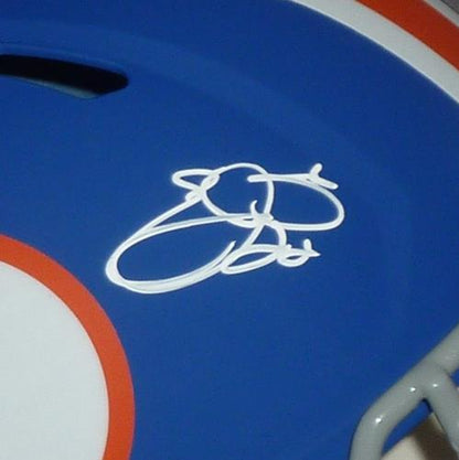 Emmitt Smith Autographed Florida Gators (Blue Alternate) Deluxe Full-Size Replica Helmet - Beckett