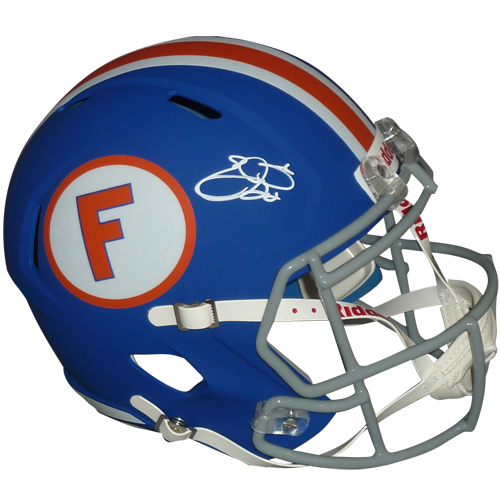 Emmitt Smith Autographed Florida Gators (Blue Alternate) Deluxe Full-Size Replica Helmet
