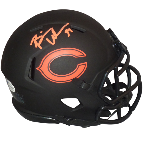 Brian Urlacher Autographed Chicago Bears (ECLIPSE Alternate) Mini Helmet - Beckett