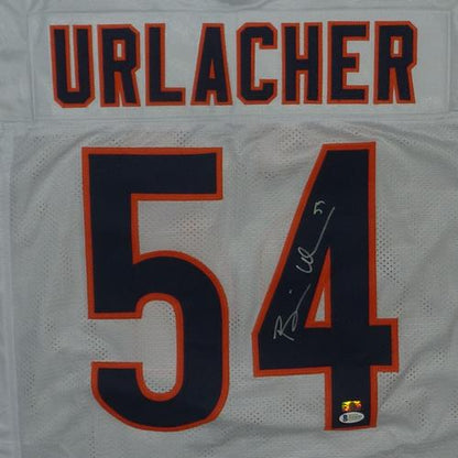 Brian Urlacher Autographed Chicago (White #54) Custom Jersey - Beckett