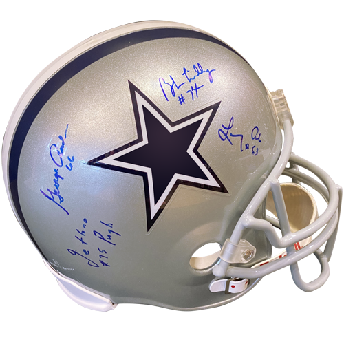 Doomsday Defense Autographed Dallas Cowboys Deluxe Full-Size Replica - Lilly, Andrie, Cole , Pugh - JSA